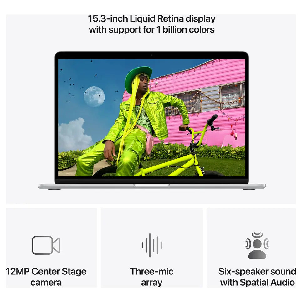 Apple MacBook Air 15 inch Apple M5 10-Core Chip 16GB Unified RAM 512GB SSD Silver MDV94