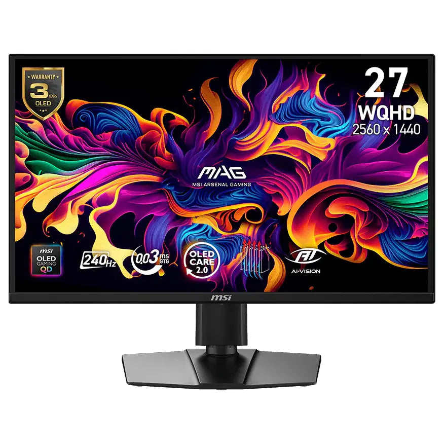 MSI MAG 272QP QD-OLED X24 QD-OLED Monitor 26.5 Inch WQHD 240Hz 0.03ms