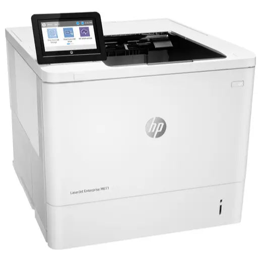 HP LaserJet Enterprise M611DN Monochrome Printer, 65ppm, 1200x1200dpi, Auto Duplex, USB-B Ethernet