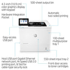 HP LaserJet Enterprise M611DN Monochrome Printer, 65ppm, 1200x1200dpi, Auto Duplex, USB-B Ethernet