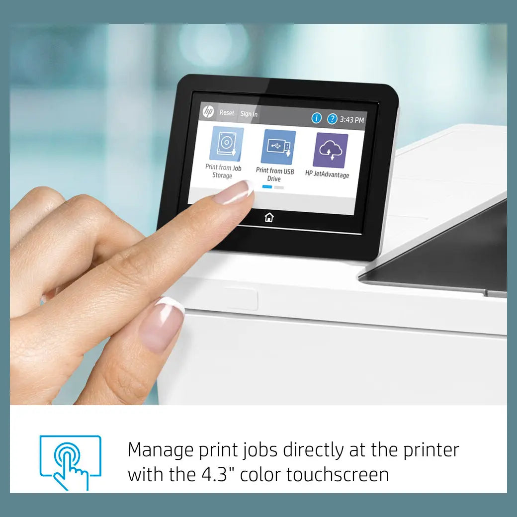 HP LaserJet Enterprise M611DN Monochrome Printer, 65ppm, 1200x1200dpi, Auto Duplex, USB-B Ethernet