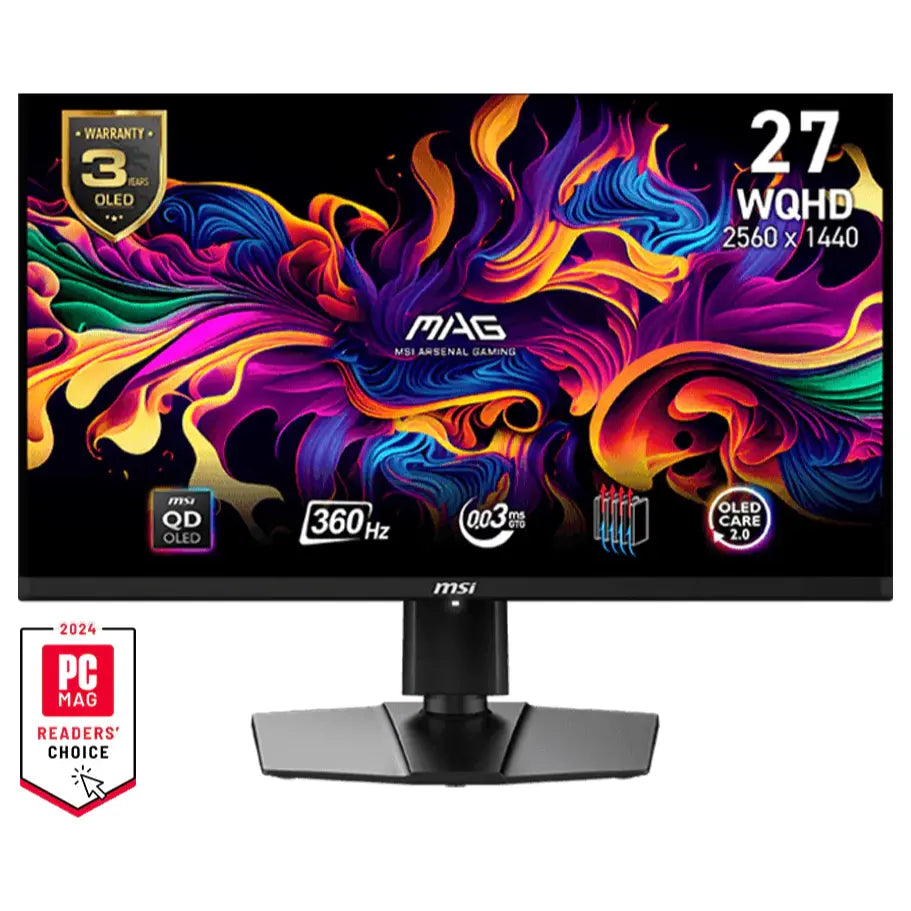 MSI MAG 271QPX QD-OLED Monitor 26.5 Inch 2560x1440 360Hz 0.03ms