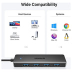 UGREEN 25851 USB 3.0 HUB 4-Port USB-A Splitter Up To 5Gbps