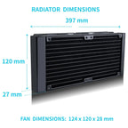Lian Li Galahad II Lite AIO ARGB Liquid CPU Cooler 360mm Radiator, 3x28mm ARGB Fans, LGA1851 LGA1700 AM5 AM4 Black G89.GA2L36RB.00