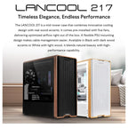Lian Li Lancool 217 Mid-Tower ATX PC Case, 5 PWM Fans, Black, G99.LAN217X.00