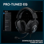 Logitech G PRO X SE Gaming Headset Wired, Detachable Mic, DTS Headphone:X 7.1, Memory Foam Ear Pads, 50mm Drivers, USB DAC, 981-001472