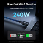 Anker Prime Thunderbolt 5 Cable USB C to USB C Cable 3.3FT, 240W Charging 80Gbps Data Transfer, 8K and 4K Displays