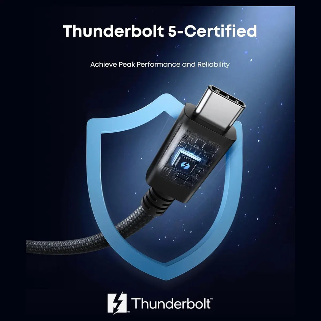 Anker Prime Thunderbolt 5 Cable USB C to USB C Cable 3.3FT, 240W Charging 80Gbps Data Transfer, 8K and 4K Displays