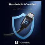 Anker Prime Thunderbolt 5 Cable USB C to USB C Cable 3.3FT, 240W Charging 80Gbps Data Transfer, 8K and 4K Displays