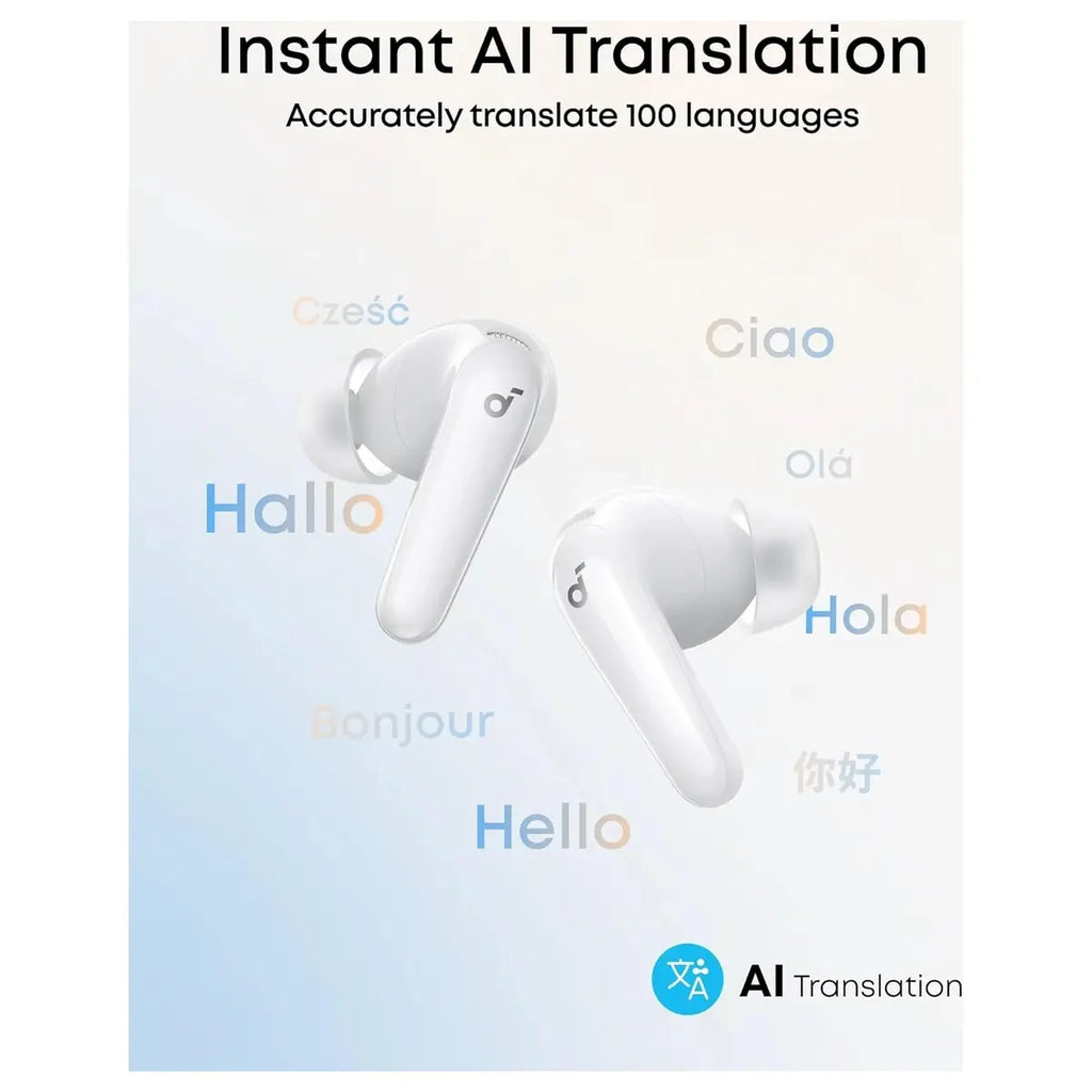 Soundcore R60i NC Wireless Earbuds Adaptive Noise Cancelling Hi-Res Audio With LDAC White