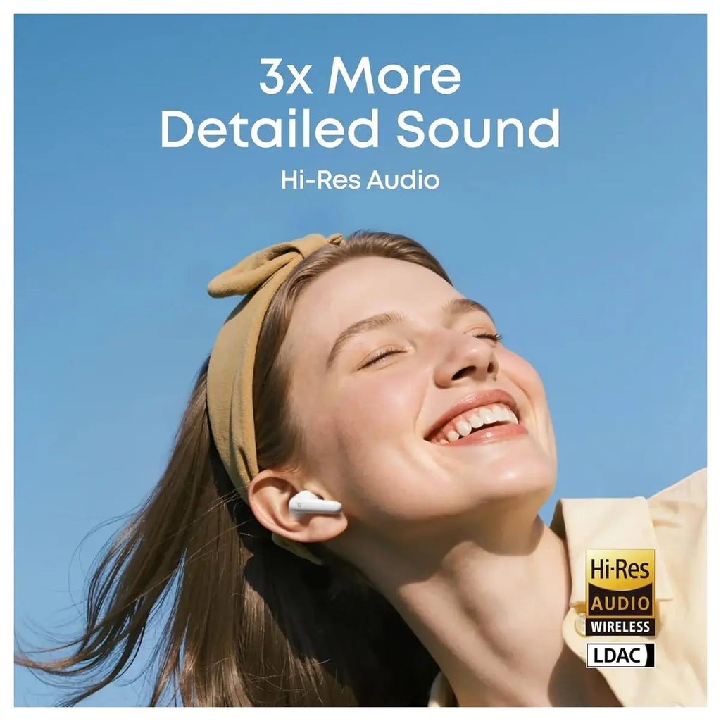 Soundcore R60i NC Wireless Earbuds Adaptive Noise Cancelling Hi-Res Audio With LDAC White