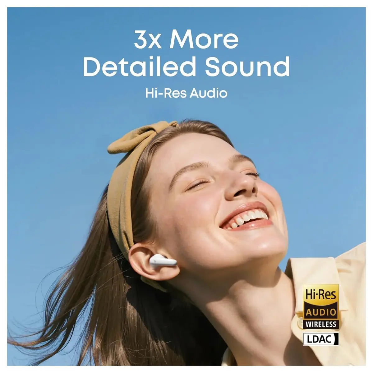 Soundcore R60i NC Wireless Earbuds Adaptive Noise Cancelling Hi-Res Audio With LDAC White