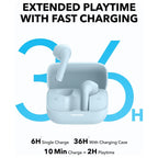 Soundcore K20i by Anker Semi-in-Ear Earbuds Bluetooth Wireless 36H Playtime Blue