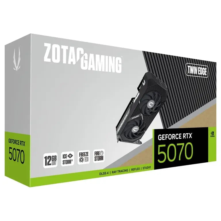 ZOTAC GAMING GeForce RTX 5070 Twin Edge Video Graphics Card 12GB GDDR7 ZT-B50700E-10P