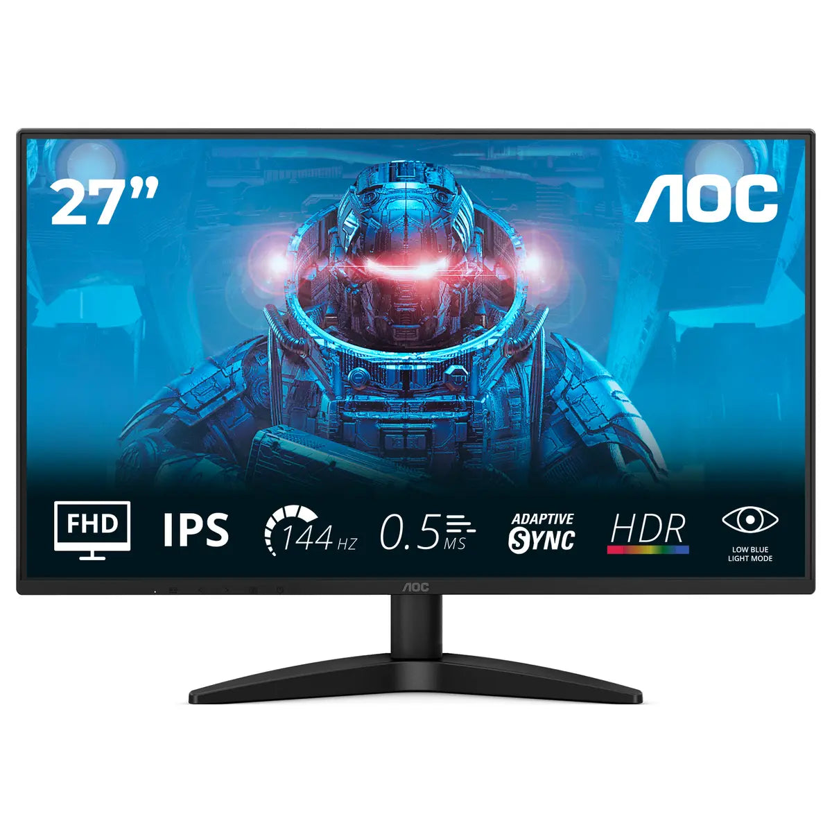 AOC 27B36X Monitor 27' FHD IPS 144Hz 0.5ms MPRT HDR10 Adaptive Sync Black
