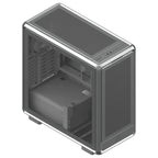 Cooler Master MasterFrame 600 Mesh Mid-Tower Chassis, Open-Frame, ATX To E-ATX, Triple 360mm Radiator Support, Tempered Glass, USB 3.2 Type-C
