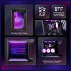 Cooler Master MasterFrame 360 Stage LCD ATX Mid-Tower PC Case, 430mm GPU, 360mm Radiator, PCIe 5.0 Ready, USB-C