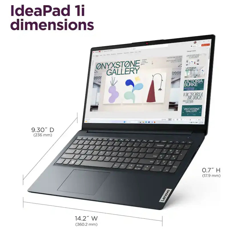 Lenovo IdeaPad 1 Laptop Intel Core i5-1335U 8GB RAM 256GB SSD 15.6' FHD Touch Windows 11 Home Abyss Blue 83B40006US