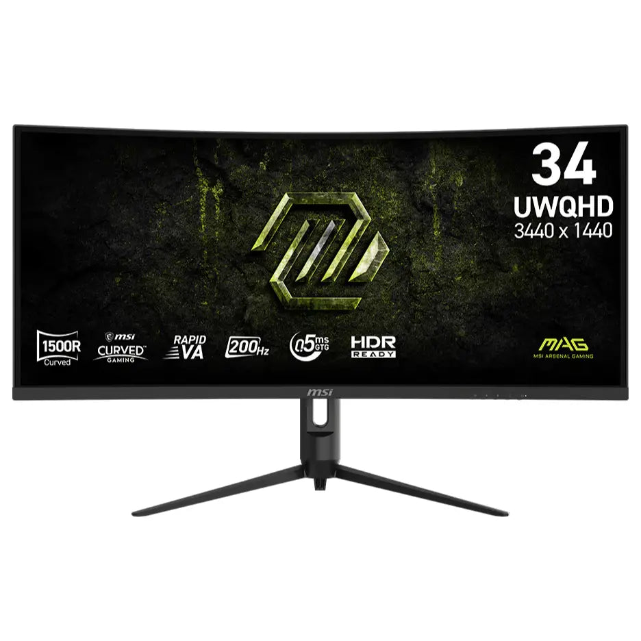 MSI MAG 342CQRF E20 Gaming Monitor 34 Inch 3440x1440 200Hz 0.5ms Rapid VA 1500R HDR Ready Adaptive-Sync