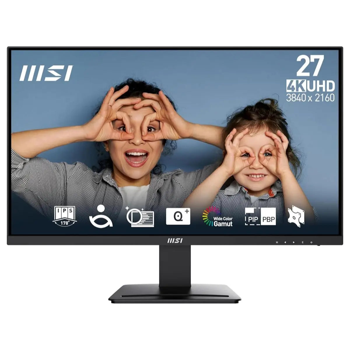 MSI Pro MP273U Professional Computer Monitor 27 Inch IPS 4K UHD 60Hz Adaptive-Sync HDMI DisplayPort Black