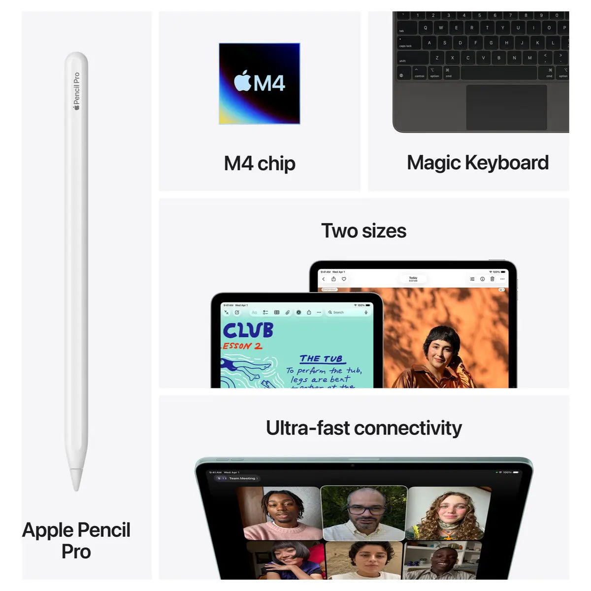Apple iPad Air 11 inch, M4 8-Core, 12GB RAM 128GB, Wi-Fi 7, Space Gray MH304