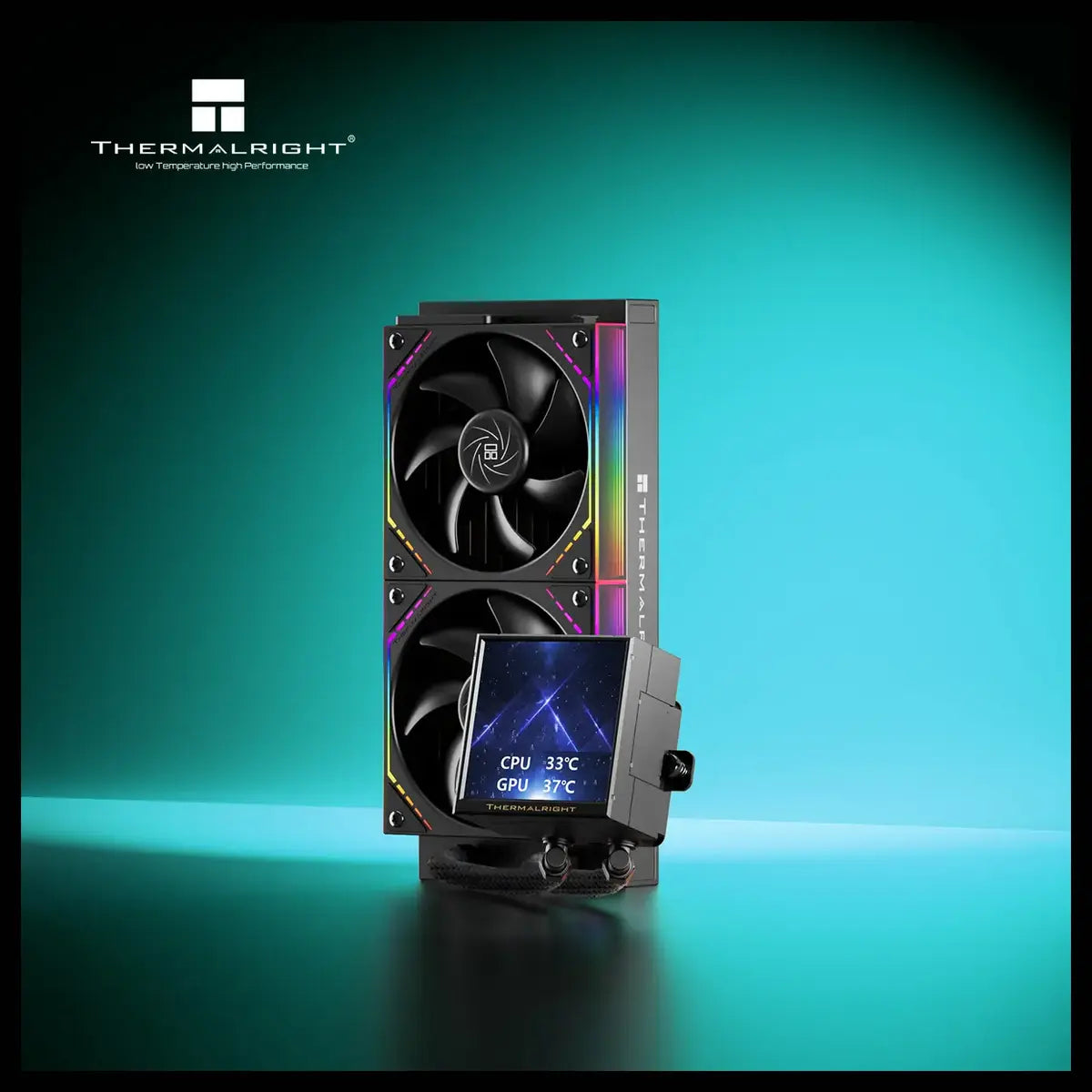 Thermalright Peerless Vision 240 ARGB CPU Liquid Cooler 240mm 3.95' LCD Black