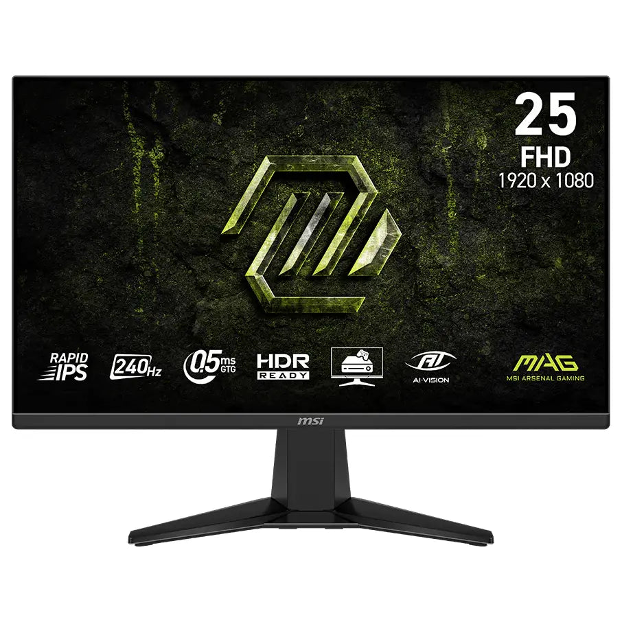 MSI MAG 255F X24 Gaming Monitor 24.5 Inch FHD 240Hz Rapid IPS 0.5ms Adaptive-Sync HDR Ready