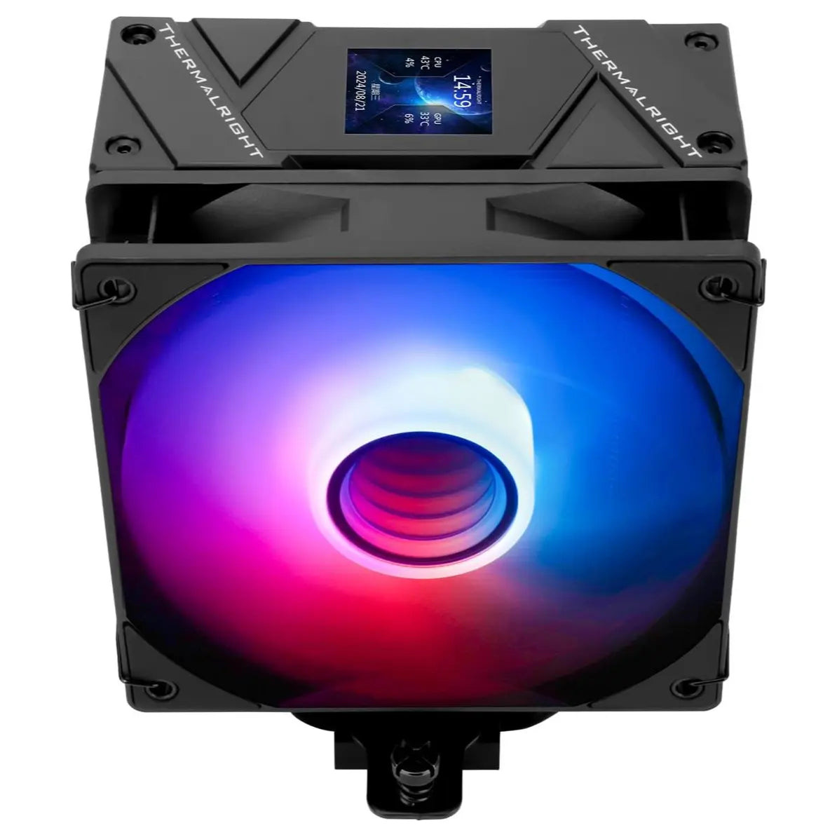 Thermalright Assassin Spirit 120 Vision ARGB CPU Air Cooler 1.54 Inch IPS Display 120mm PWM Fan Black