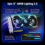 PNY NVIDIA GeForce RTX 5070 Epic-X ARGB OC Triple Fan Graphics Card 12GB GDDR7 PCIe 5.0 Black VCG507012TFXXPB1-O