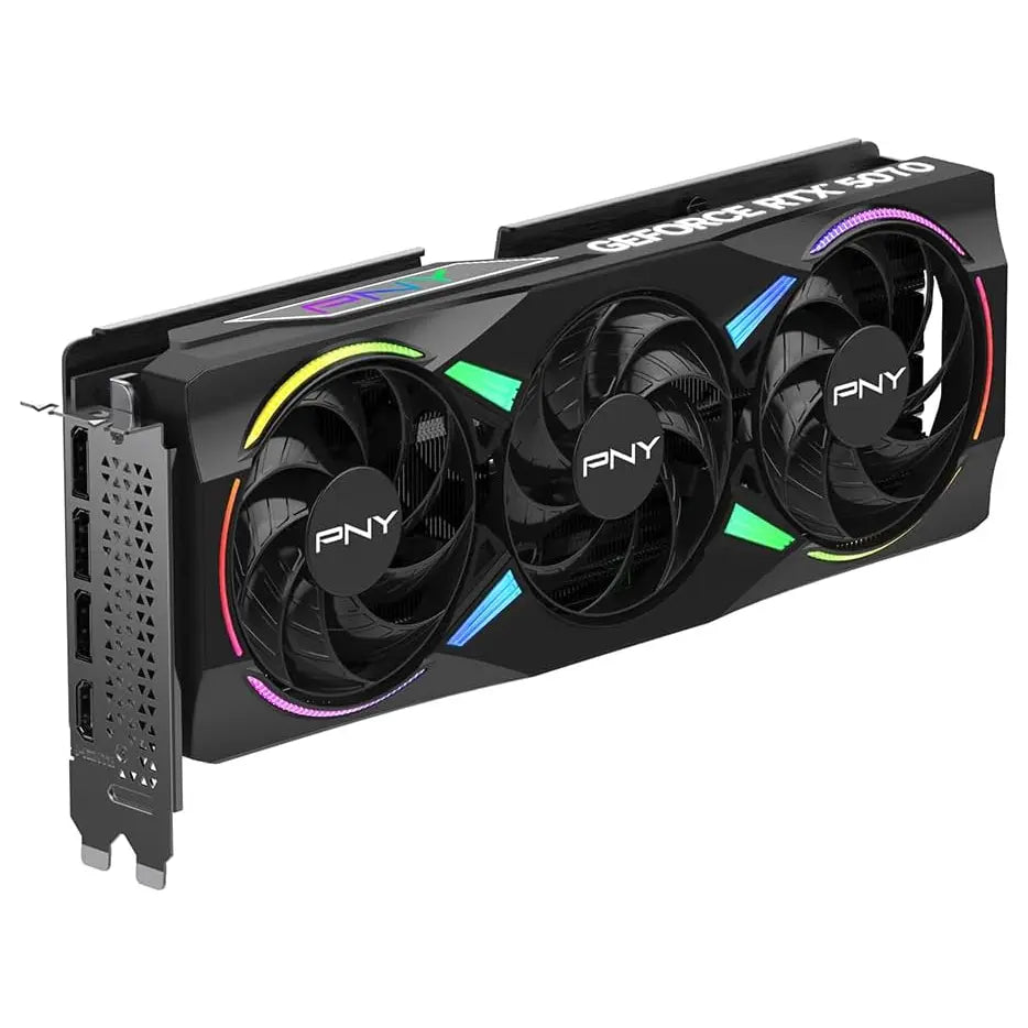 PNY NVIDIA GeForce RTX 5070 Epic-X ARGB OC Triple Fan Graphics Card 12GB GDDR7 PCIe 5.0 Black VCG507012TFXXPB1-O