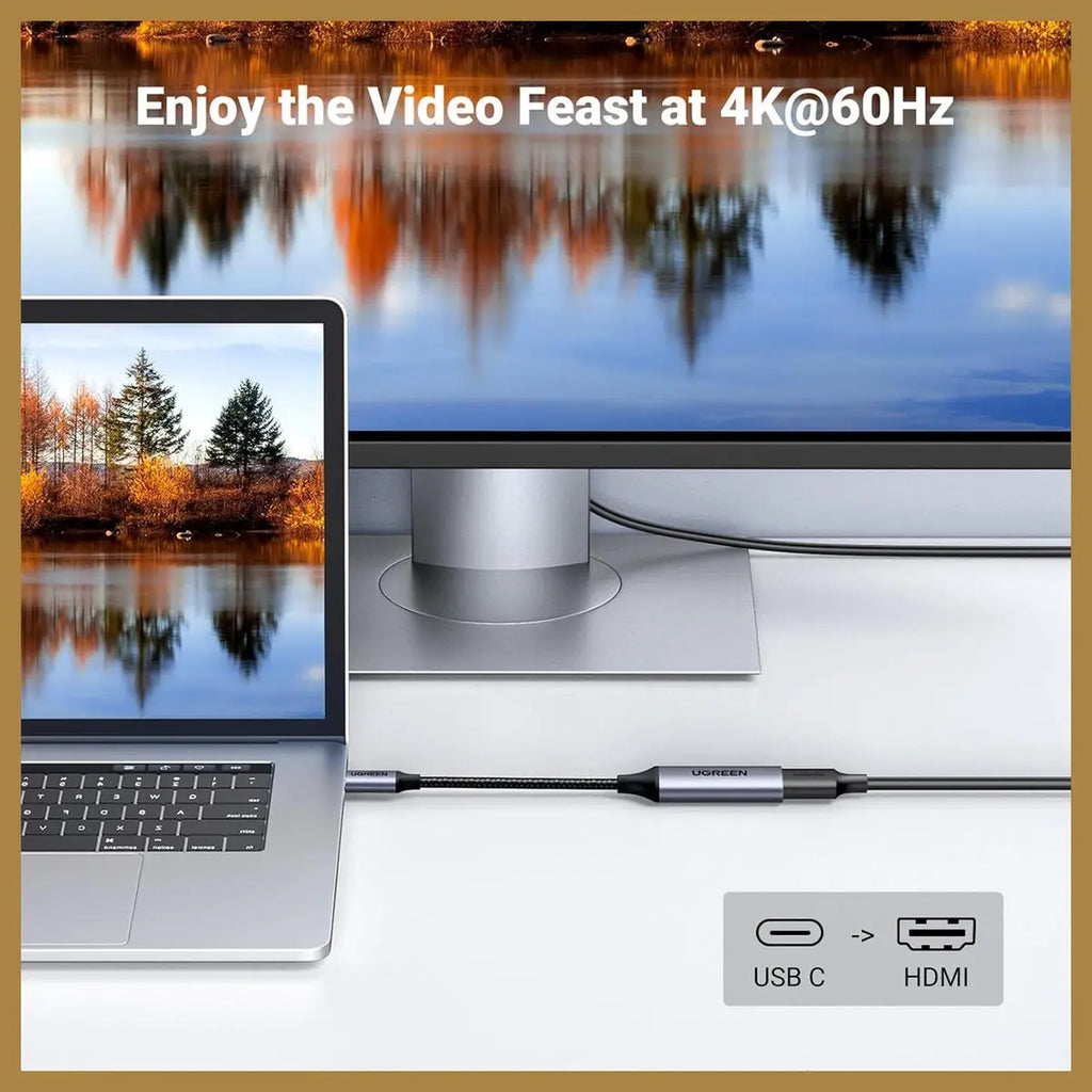 UGREEN USB C to HDMI Adapter Cable 4K at 60Hz Aluminum 70444
