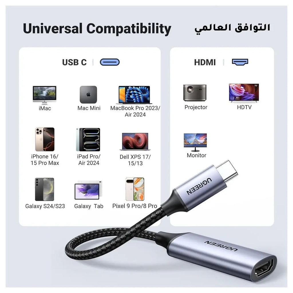 UGREEN USB C to HDMI Adapter Cable 4K at 60Hz Aluminum 70444