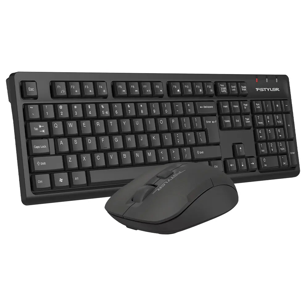 A4Tech FG1200S 2.4GHz Wireless Desktop Set Silent Click Black