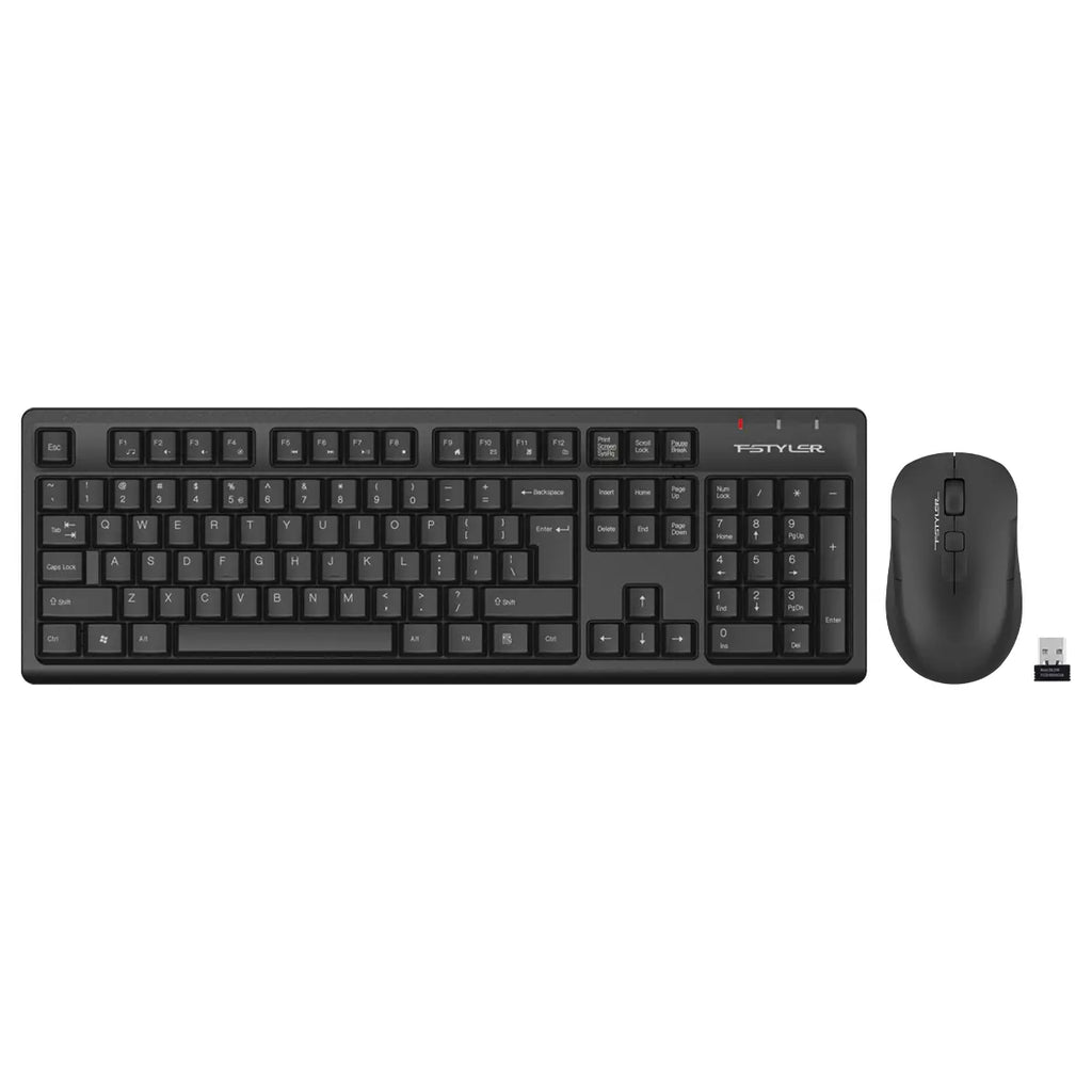 A4Tech FG1200S 2.4GHz Wireless Desktop Set Silent Click Black