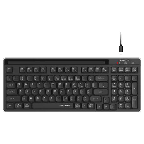 A4Tech FBX70C Wireless Keyboard Dual Connectivity Mode BT Plus 2.4GHz Black