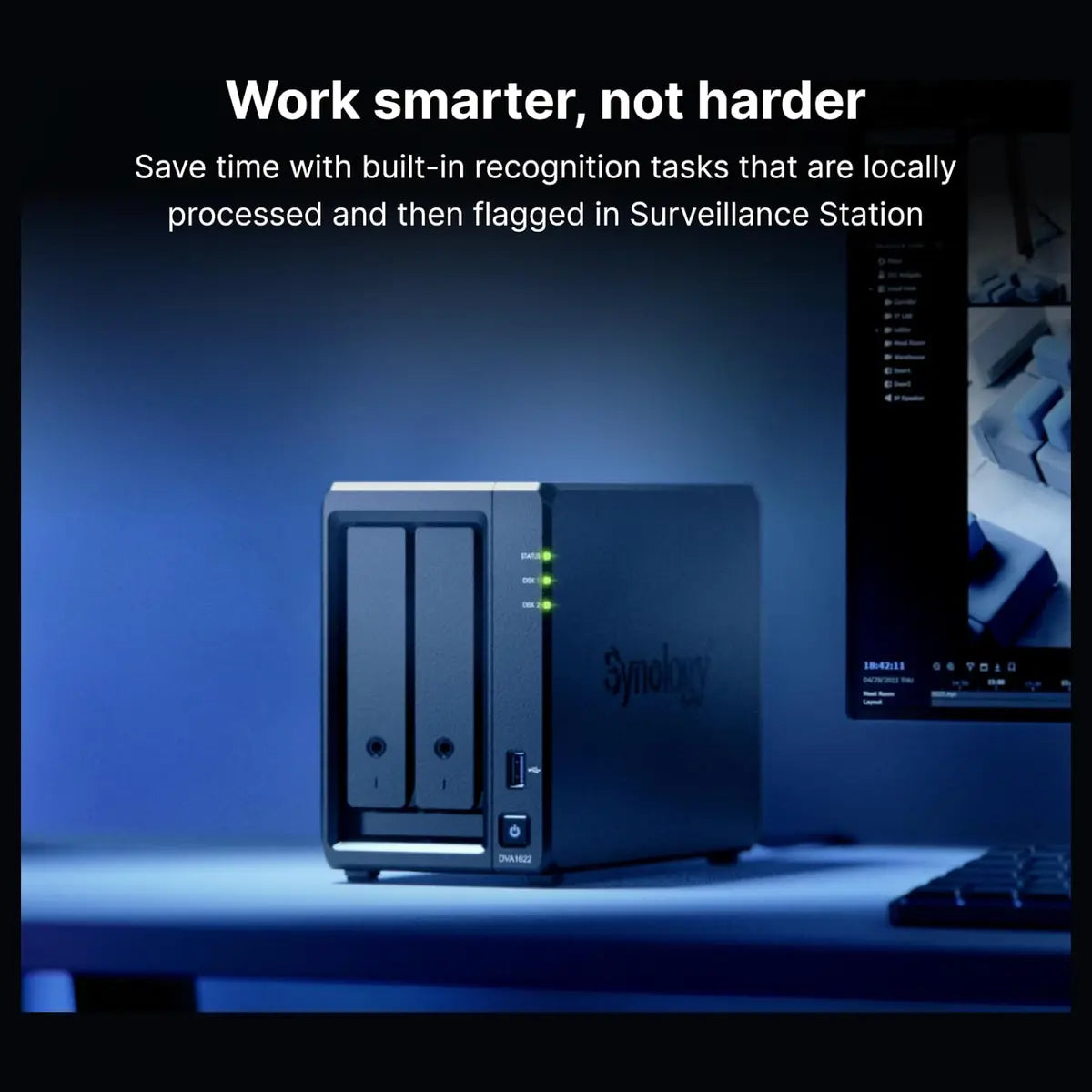 Synology DVA1622 Deep Learning Video Analytics NVR 16 Channel With HDMI Video Output