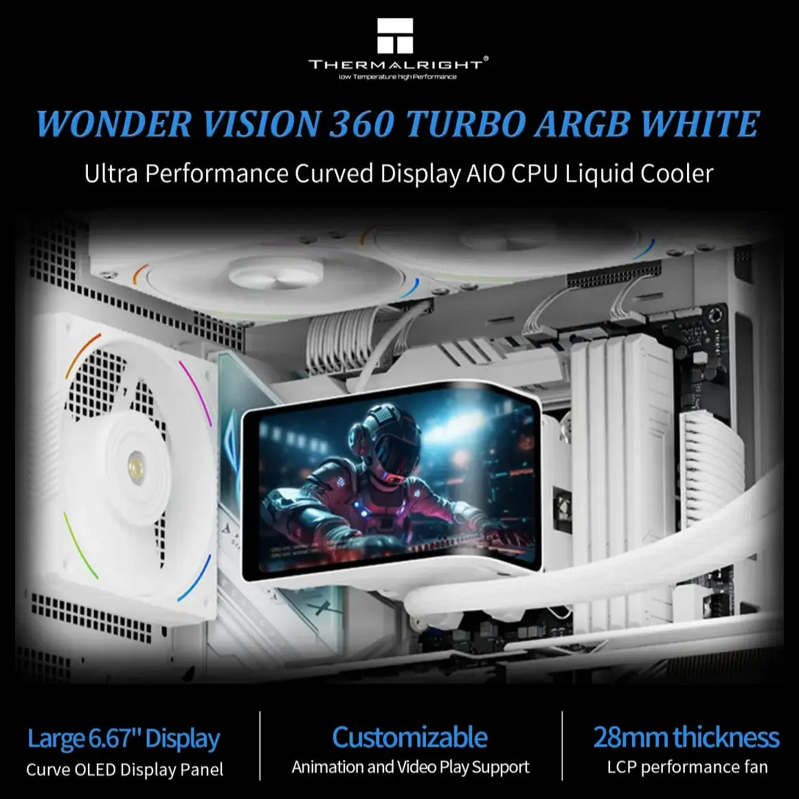 Thermalright Wonder Vision 360 Turbo ARGB CPU Liquid Cooler 360MM AIO White