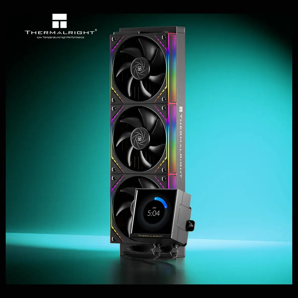 Thermalright Peerless Vision 360 ARGB CPU Liquid Cooler 360mm 3.95" LCD 480x480 Wireless Splicing Fans Black