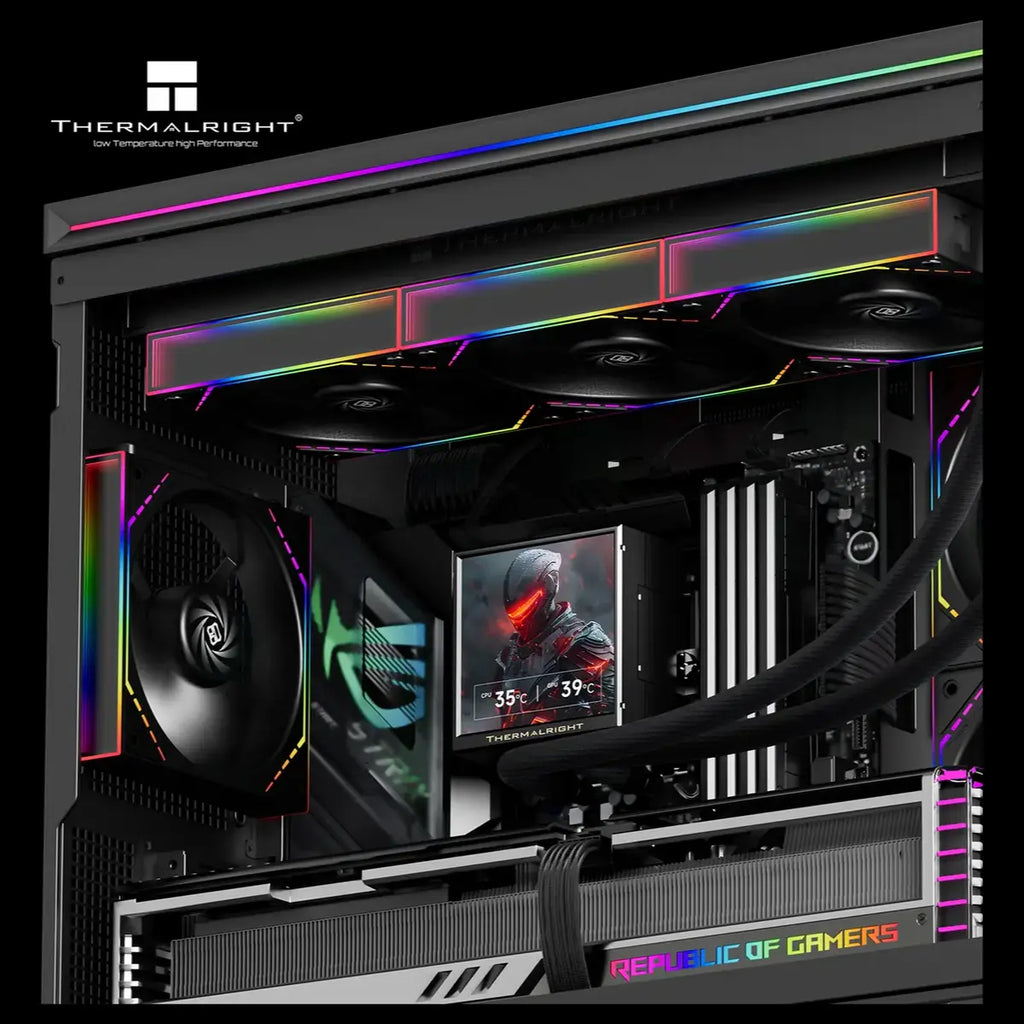Thermalright Peerless Vision 360 ARGB CPU Liquid Cooler 360mm 3.95" LCD 480x480 Wireless Splicing Fans Black