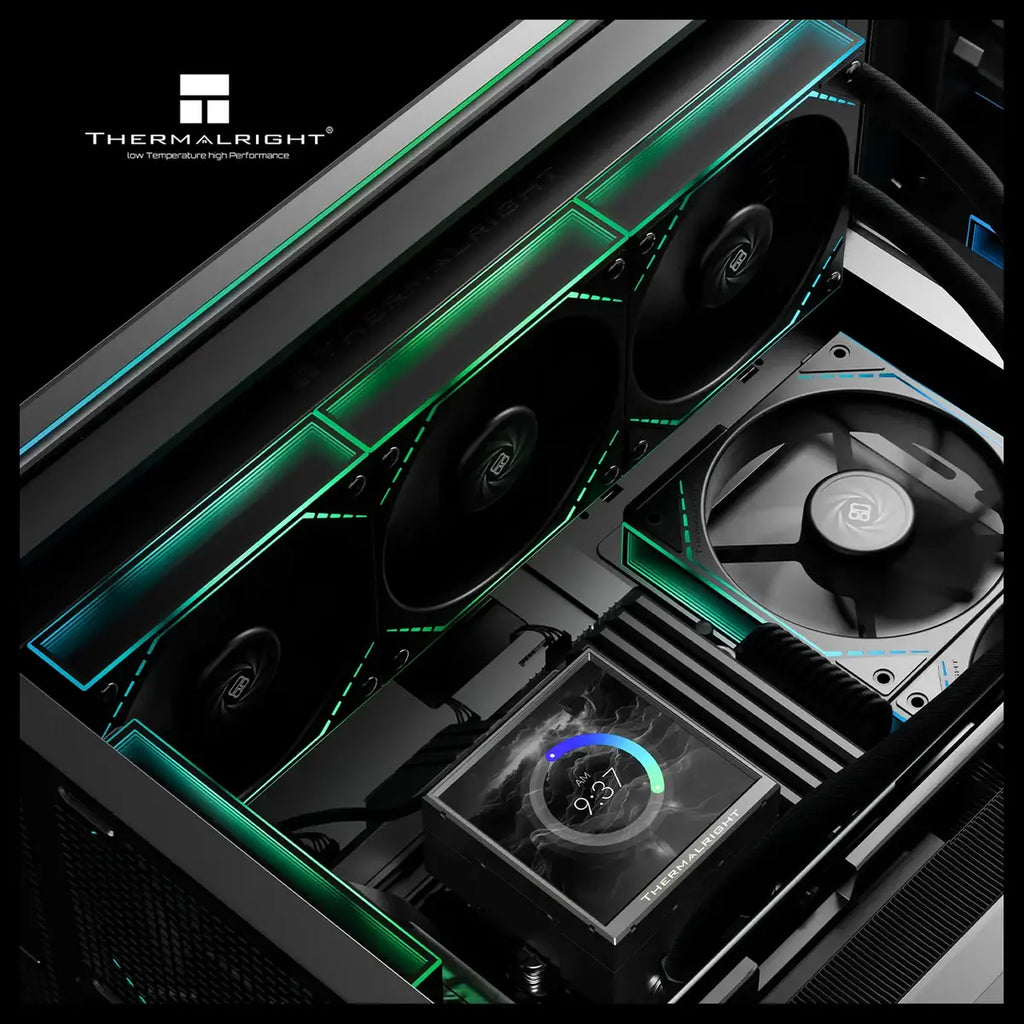 Thermalright Peerless Vision 360 ARGB CPU Liquid Cooler 360mm 3.95" LCD 480x480 Wireless Splicing Fans Black