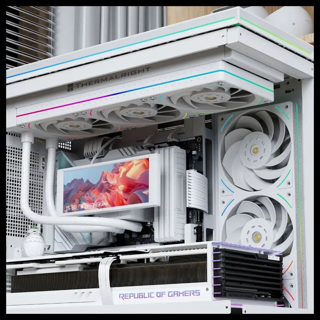 Thermalright TL-UB36RW 360mm Single-Frame PC Cooling Reverse Case Fans, PWM 2150RPM, ARGB Lighting, High Airflow, White