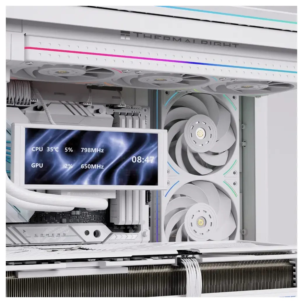 Thermalright TL-UB36RW 360mm Single-Frame PC Cooling Reverse Case Fans, PWM 2150RPM, ARGB Lighting, High Airflow, White