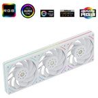 Thermalright TL-UB36RW 360mm Single-Frame PC Cooling Reverse Case Fans, PWM 2150RPM, ARGB Lighting, High Airflow, White