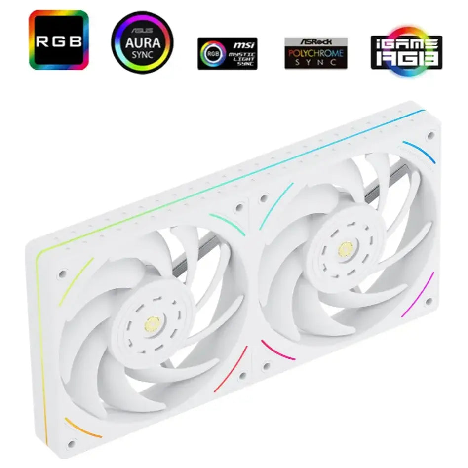 Thermalright TL-UB24W Computer Case Fan 2-In-1 ARGB 240mm Dual-Fan PWM White