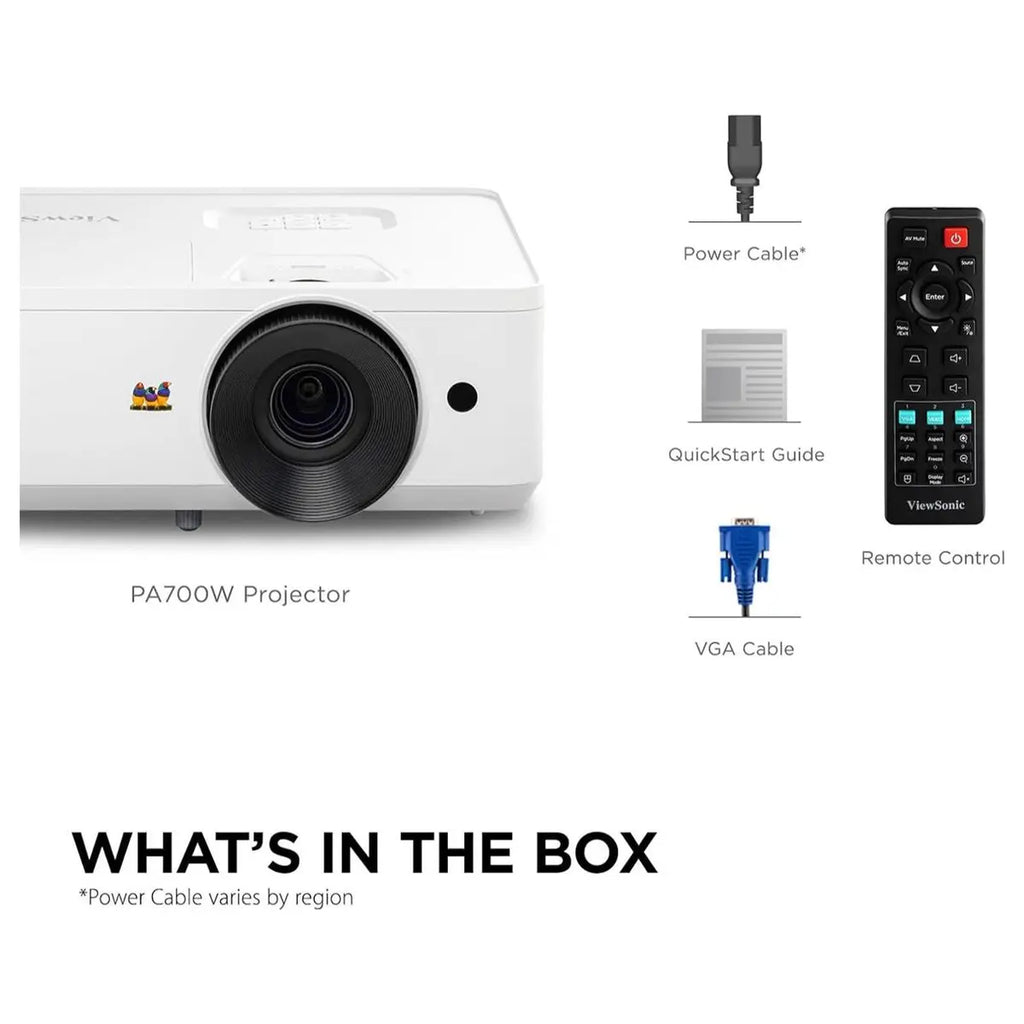 ViewSonic PA700W High Brightness Projector 4500 ANSI Lumens WXGA