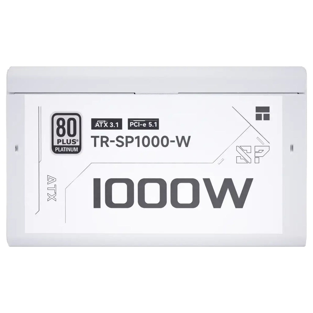 Thermalright TR-SP1000-W 1000W 80 PLUS Platinum Fully Modular Power Supply, Intel ATX 3.1 Certified, PCIe 5.1, White