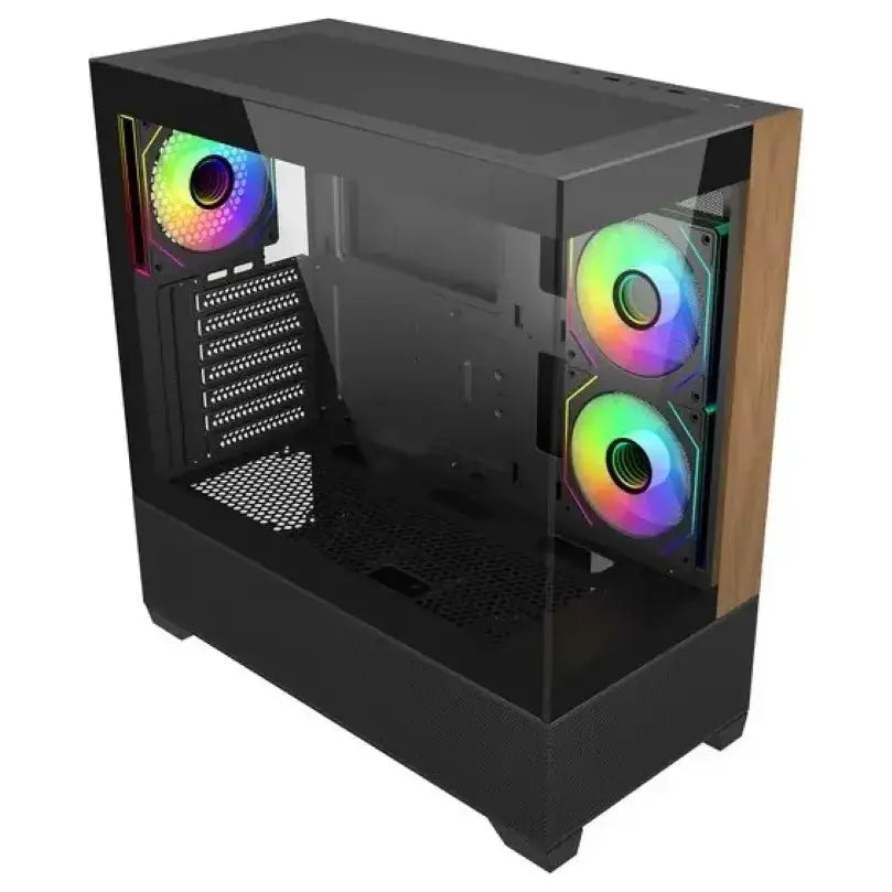 Cooler Master Elite 690 Wood Mid-Tower Case Black