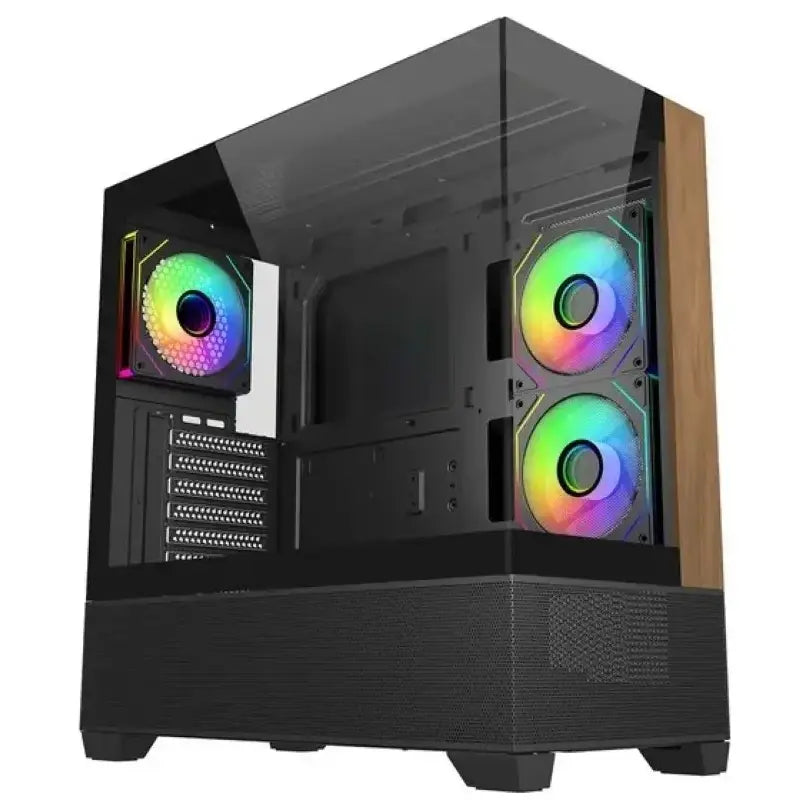 Cooler Master Elite 690 Wood Mid-Tower Case Black