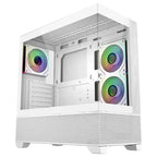Cooler Master Elite 690 Wood Dual Tempered Glass Mid-Tower Case White
