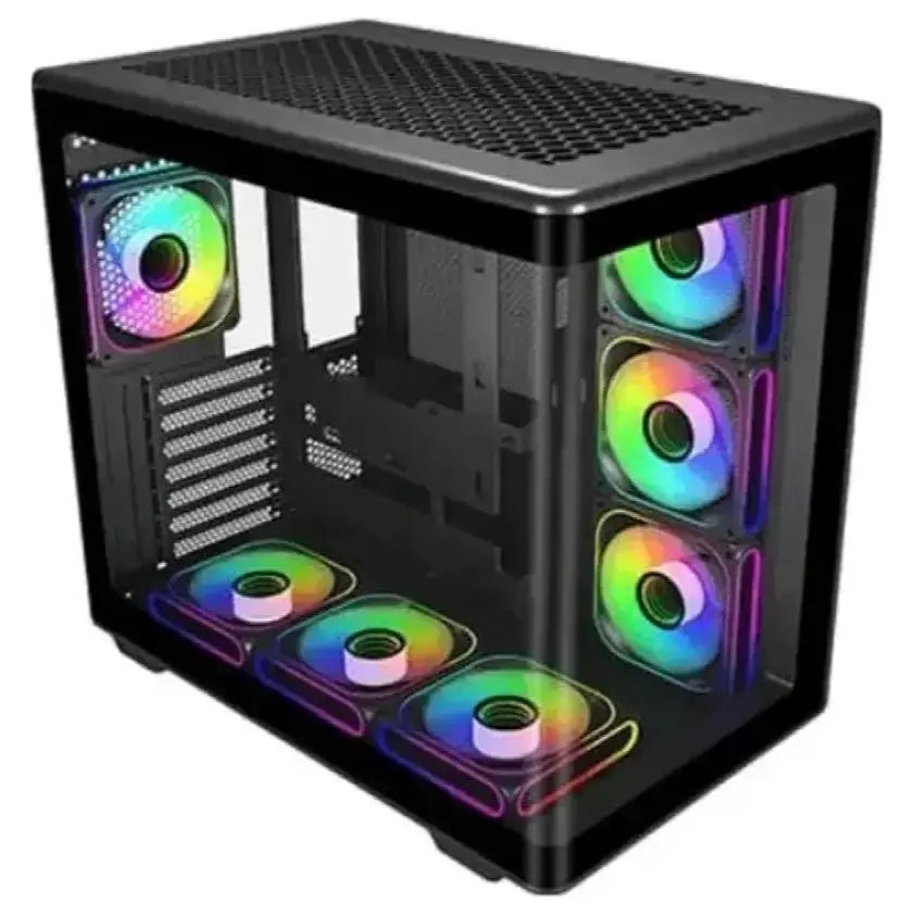 Cooler Master Elite 600 ATX Tempered Glass ARGB Type-C Mid Tower Case, 4x Pre-Installed ARGB Fans, Up To 425mm GPU, Up To 360mm Radiator, Black, E600-KGNN-S01